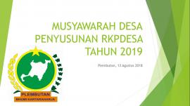 BPD Selenggarakan MUSDES RKPDesa 2019